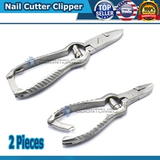 2 Toe Nail Clippers Cutter Nipper Chiropody Heavy Duty Thick Fungus Ingrown Nail