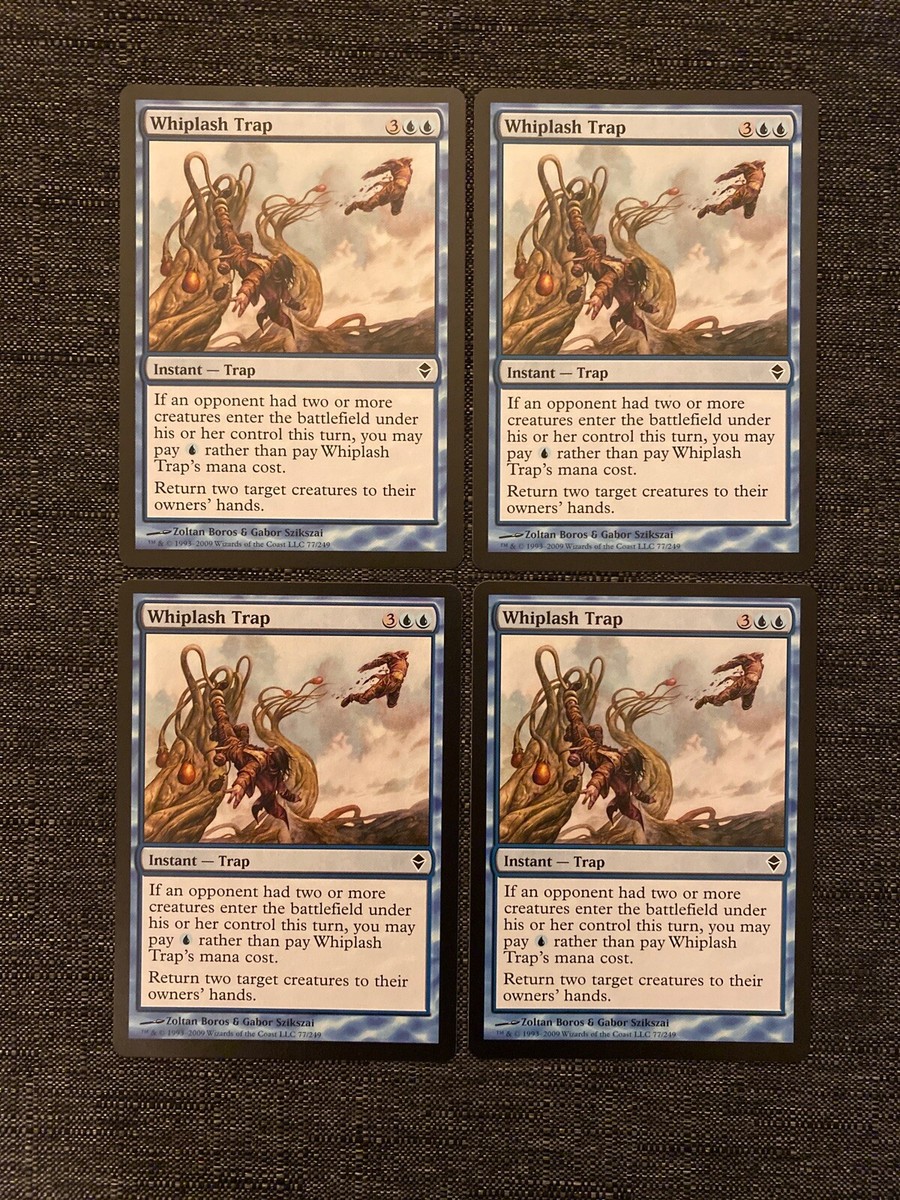 Whiplash Trap *PLAYSET* Magic MtG x4 Zendikar NM | eBay