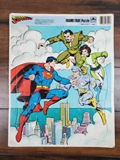 Vtg 1983 DC Comics Superman Frame-Tray Puzzle Golden ZOD 100% Complete