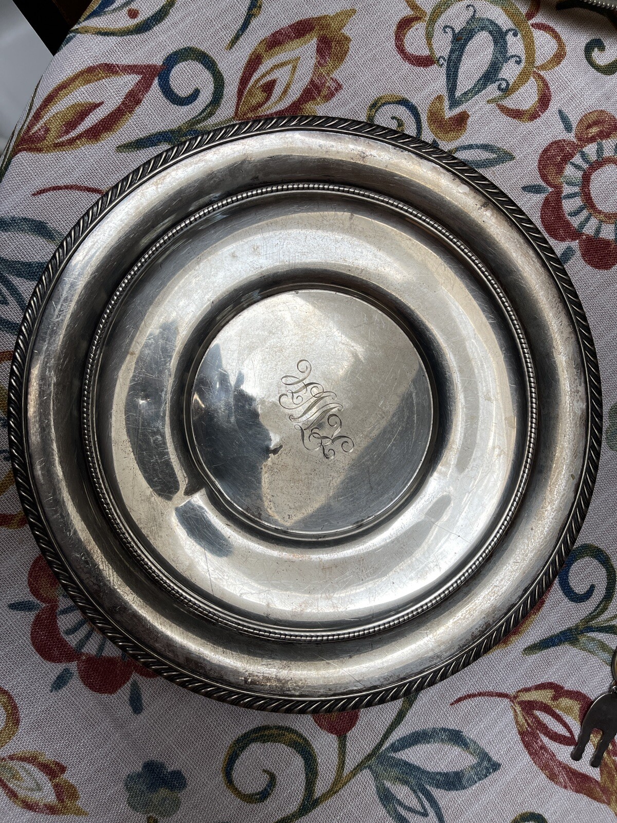 Gorham English Gadroon sterling silver tray. eBay