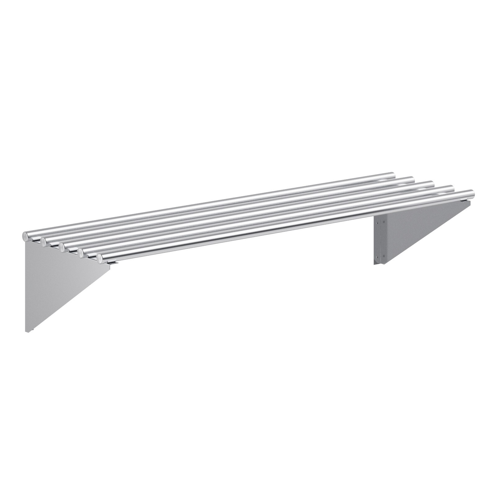 AmGood 14 in. x 48 in. Stainless Steel Tubular Wall Shelf 14x48 Shelving