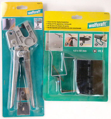 Wolfcraft Profil-Verbindungszange Trockenbau Metallprofile Fixierset Gipskarton