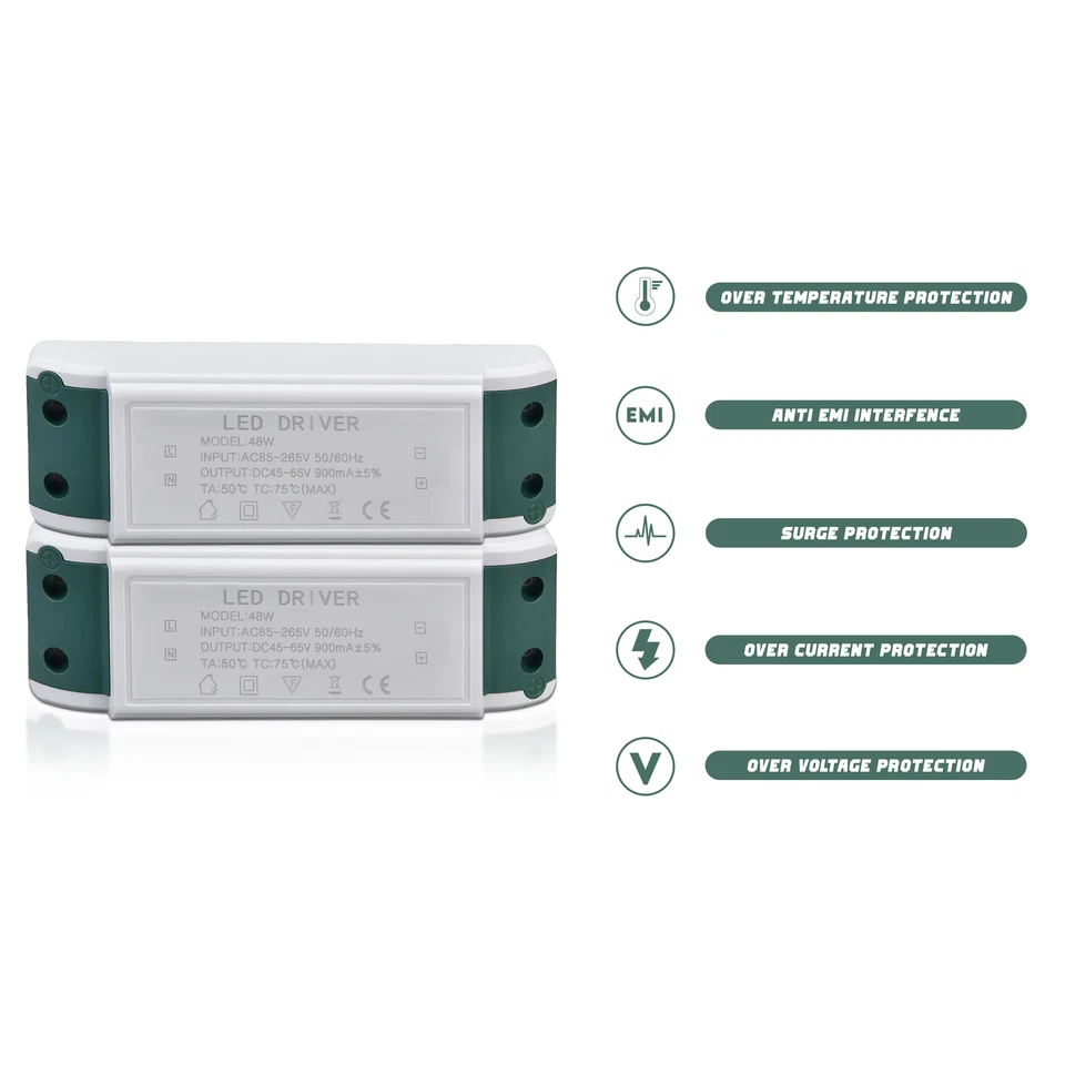 PATIKIL 36W 300mA LED Alimentatore, AC 85-265V Uscita 72-126 DC Maschio Connettore Costante Corrente Raddrizzatore Trasformatore Esterno Alimentazione Per Lampade LED Soffitto Lampada - Foto 3