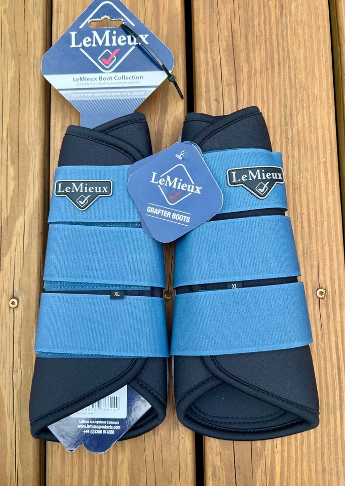 New LeMieux "Grafter" Brush Boot in Atlantic Blue (Size XL) - Image 2 of 4