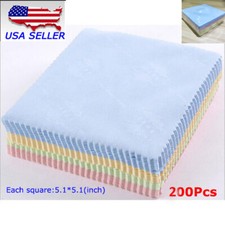 200PCS Microfiber Phone Screen Camera Lens Glasses Cleaning Cloth Square Cleaner