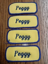 Peggy Name Tag Vintage Patches (Lot of 4)