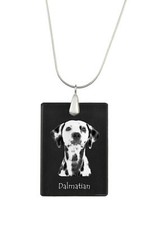 Dalmatian, Carriage Dog, Spotted Coach Dog - Crystal pendant with dog, silver ne