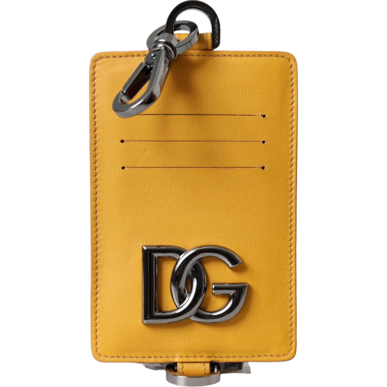 Мужской кошелек DOLCE - GABBANA из оранжевой телячьей кожи с клипсой для кредитных карт 580 долларов США 60190₽