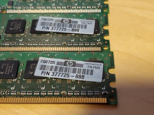 HP 377725-888 (512MB DDR2 PC2-5300U 667MHz DIMM 240-pin) | HYS64T64000HU-3S-B - Picture 1 of 2