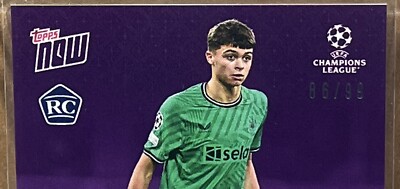 2023 TOPPS NOW #61 LEWIS MILEY NEWCASTLE ROOKIE debut Purple 