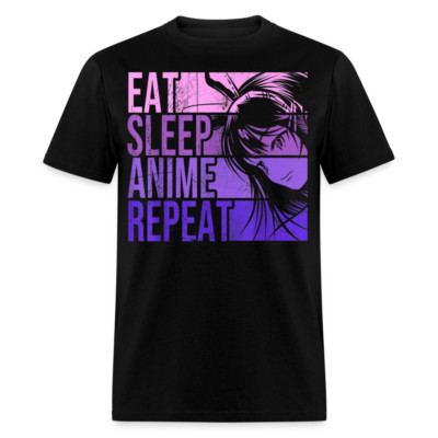 Eat Sleep Anime Repeat shirt Anime Lovers T Shirt Gift T-Shirt size S-6XL