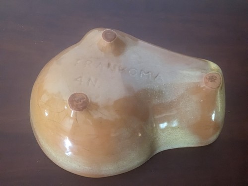 FRANKOMA Pottery 4N Lazy Bones Bowl Plainsman Gold 7” - Picture 4 of 5