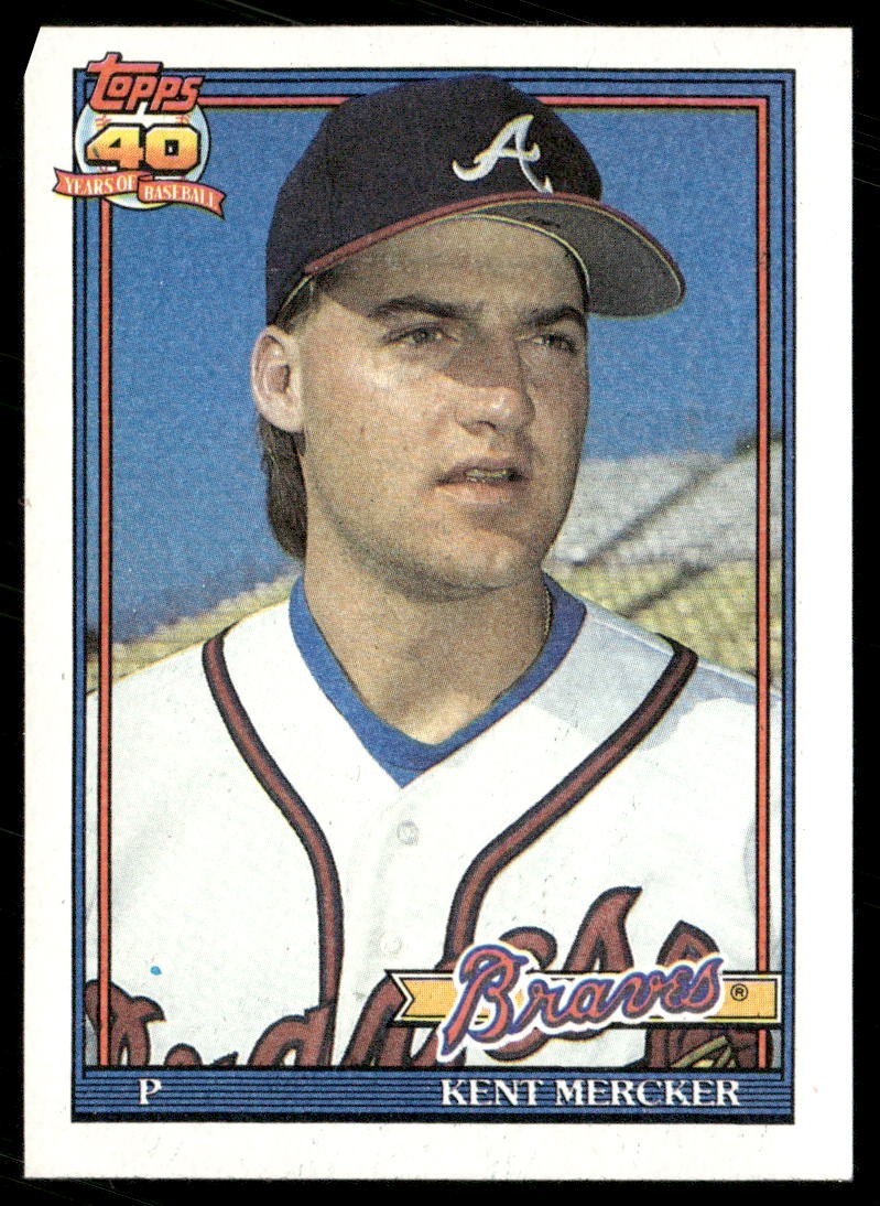 Kent Mercker 1991 Topps 772 base LP