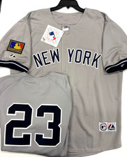 Jersey Don Mattingly New York Yankees 1994 gris carretera retro majestuoso nuevo
