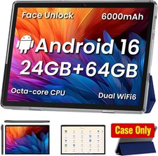 Case for Android16 Tablet - 10 inch, Octa Core CPU, 6000mAh Battery, Dual Camera