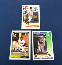 1992 Score, Topps, Bowman Baseball Will Clark 3 Card Lot NM