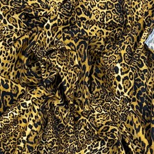 Leopard Spots Rose & Hubble 100% Pure Cotton Animal Skin Fabric 45" DARK BROWN