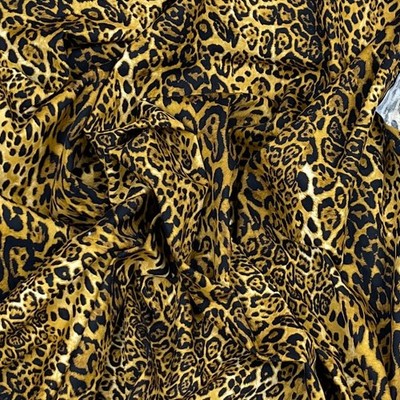 Leopard Punkte Rose & Hubble 100 % reine Baumwolle Tierhaut Stoff 45'' DUNKELBRAUN
