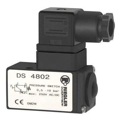 Riegler Druckschalter Schalter Wechselkontakt anflanschbar KS G 1/4 0,5-10 bar