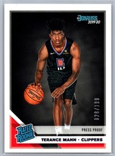 Terance Mann 2019-20 Donruss Rated Rookie Press Proof Silver /349 #242