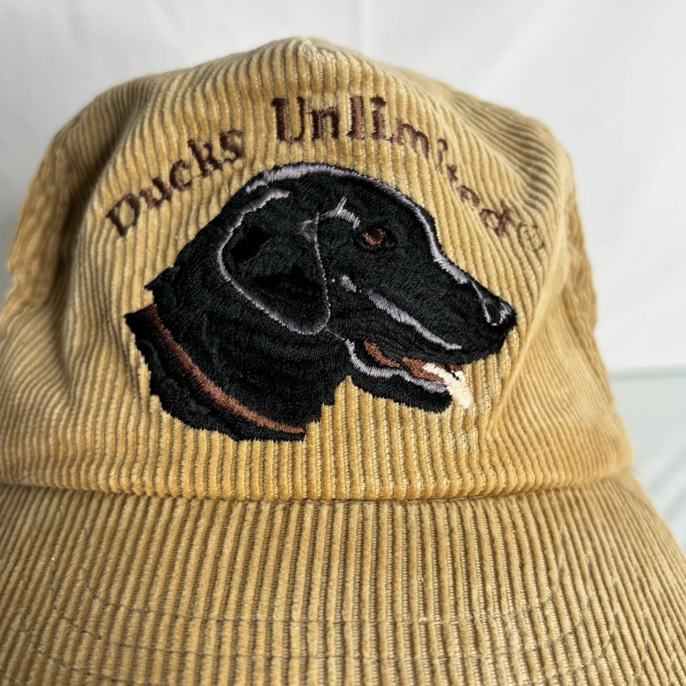 Sombrero/gorra de pana de caza de perro pájaro ilimitado de patos vintage negro laboratorio Foto 2 de 4