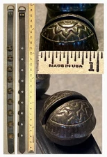 Sleigh bells Strap Christmas 9 Brass Jingle Leather Horse Door Mantel Decoration