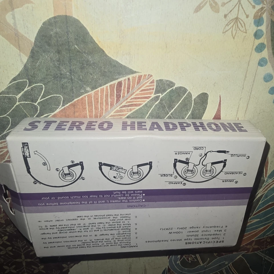 Fones de ouvido Sangean vintage compacto dobrável NOVO NA CAIXA ORIGINAL - Imagem 3 de 4