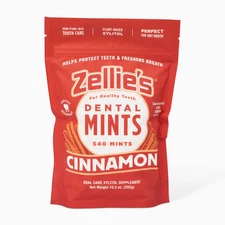 Zellie's|100% Xylitol Sugar Free Cinnamon Breath Mints  Non-GMO,(540 Pieces)