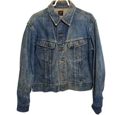 VINTAGE 60s LEE RIDERS 101J DENIM TRUCKER JACKET UNION MADE USA MENS 42 44x23.5