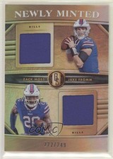 2020 Gold Standard Newly Minted Memorabilia Duals /249 Zack Moss Jake Fromm e2z