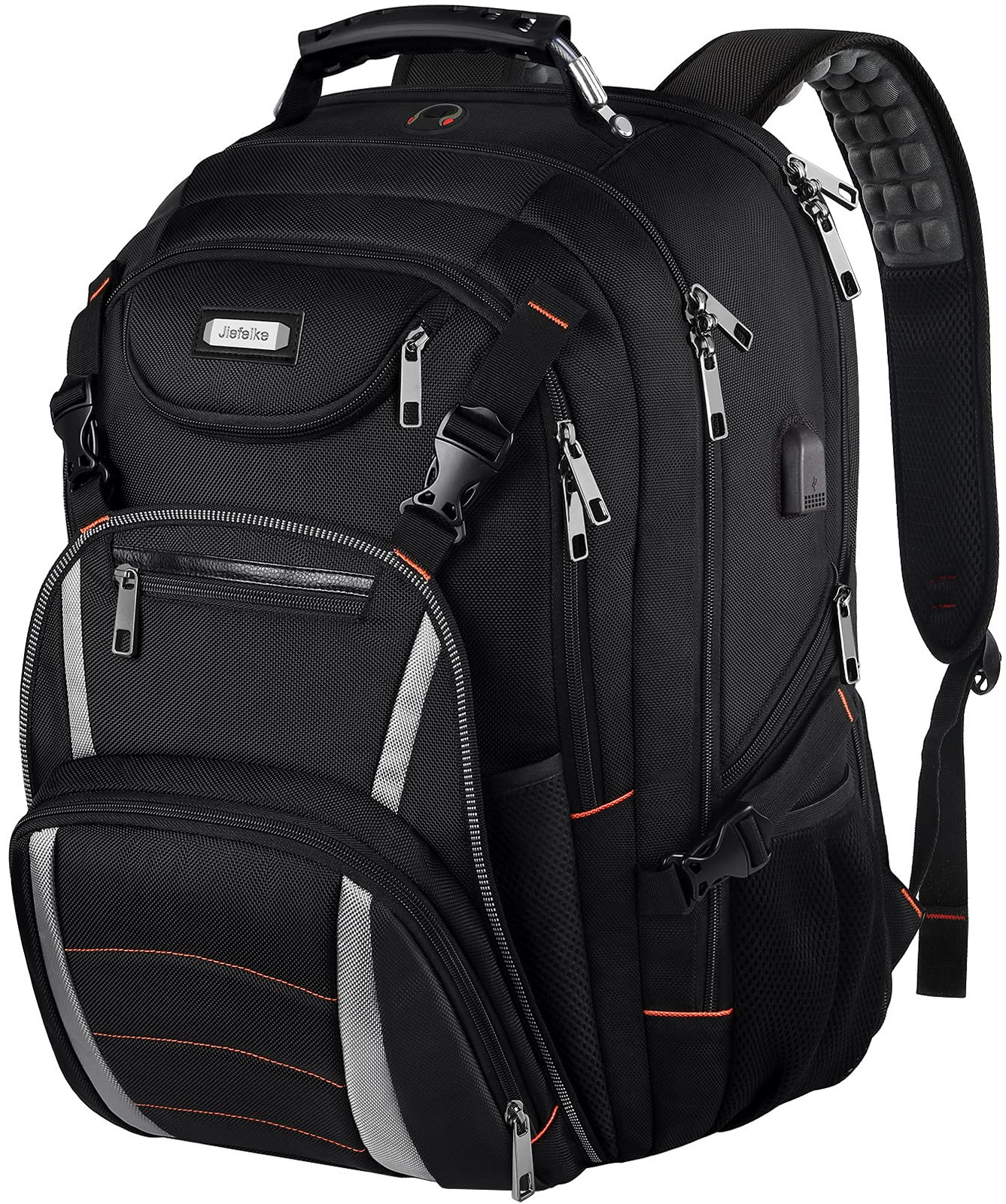 Extra Large Laptop Backpack with USB Charging for Men Women Basketball Bookbag-image
