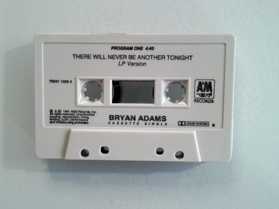Bryan Adams There Will Never Be Another Tonight Cassette Single A&M 1991
