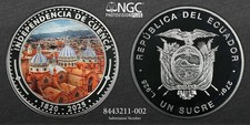 2025 Ecuador S1S Bicentennial Independence of Cuenca NGC PF 69 UC + COA