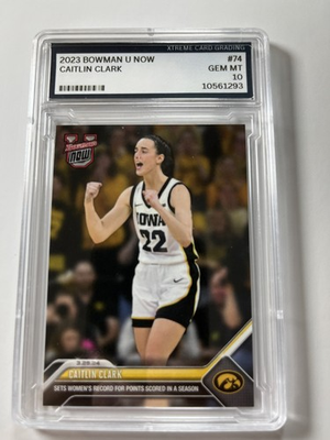#ad Caitlin Clark Graded Gem Mint 10. 2023 Bowman U Now #74 $28.00