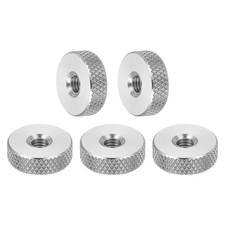 5pcs, M5 Flat Knurled Thumb Nuts 304 Stainless Steel Flat Head D16 x H5mm