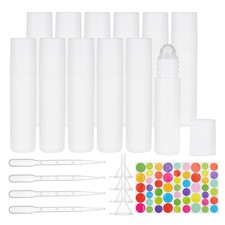 1box PP Plastic Essential Oil Empty Roller Ball Bottles with Glass Roller