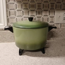 Vintage 1970’s Presto Retro Avocado Green Electric Deep Fryer 4 Quarts Working