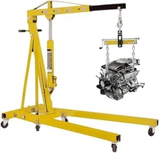 Heavy Duty Engine Hoist Leveler Cherry Picker Shop Crane Load Lift Tool 1500 Lbs