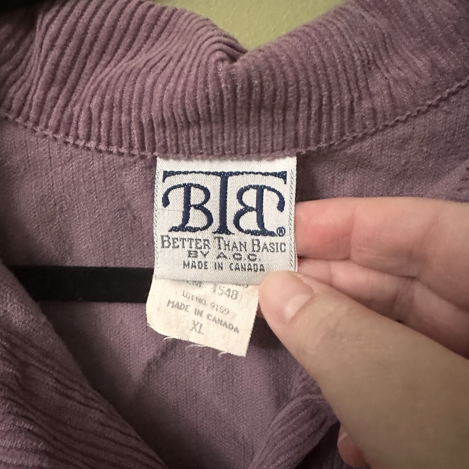 Better Than Basic Lavender Corduroy Button Front … - image 4