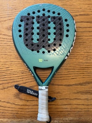 Wilson Blade Padel Paddle Racquet Teal/Green w/ Wrist Lanyard Blade Model