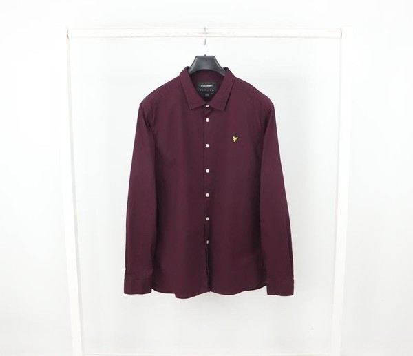 Men Lyle & Scott Shirt Burgundy 42 / XL / 50