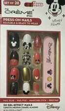Lot of 3 sets The Crème Shop Disney Mickey Mouse Gel Press-On Nails 24 Set