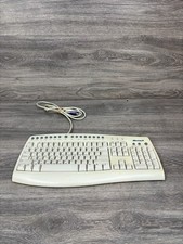 Vintage Microsoft Internet Keyboard Pro RT9441 V:5FTW Wired Clicky White  Rest