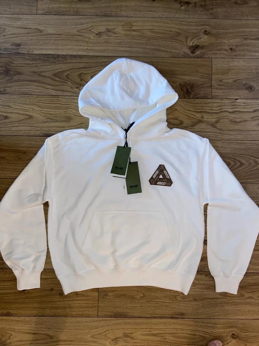 Palace x Gucci, Tri-Ferg GG Ivory Hoodie XS New with Tags and Box