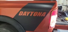 DAYTONA BEDSIDE DECAL SET THAT FITS DODGE RAM 1500 2500 CUMMINS TRX MATTE BLACK.
