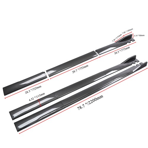 Para Mazda 2 3 5 6 CX-3 CX-5 Falda Labio Extensión Ala Fibra de Carbono Brillante - Imagen 7 de 15