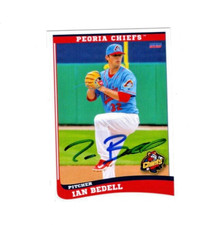 Ian Bedell 2023 Peoria Chiefs signed autograph baseball card Davenport IA
