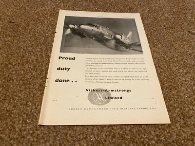 AC29 WERBUNG 11X8 VICKERS ARMSTRONGS LIMITED