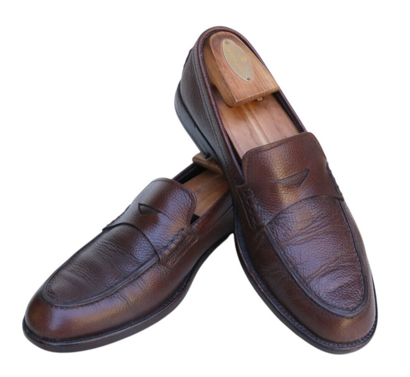 Tod’s Brown Pebbled Leather Penny Loafer Slip On Dress Shoe Men’s UK 7 US 8