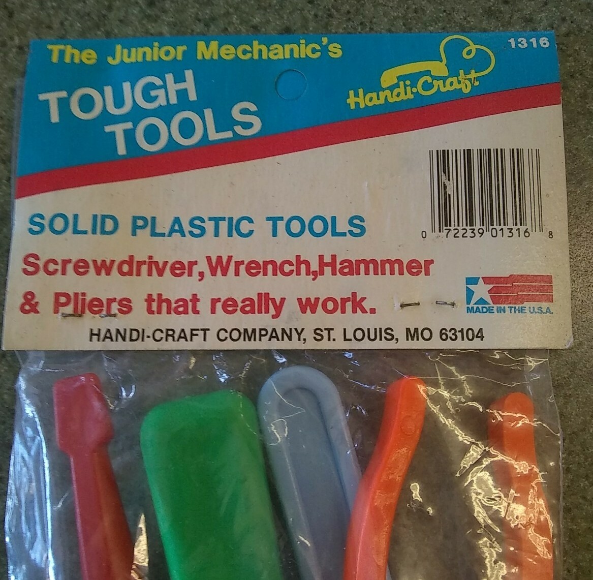 Vintage Junior Mechanics Solid Plastic Tools - image 4